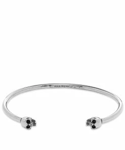Alexander McQueen Thin Twin Skull Bracelet