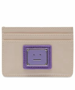Acne Studios Apika Patent Face Plaque Card Holder