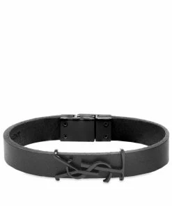 Saint Laurent YSL Logo Single Wrap Bracelet