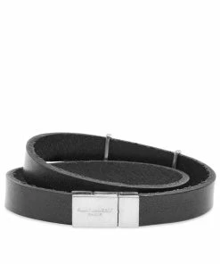 Saint Laurent YSL Logo Double Wrap Bracelet