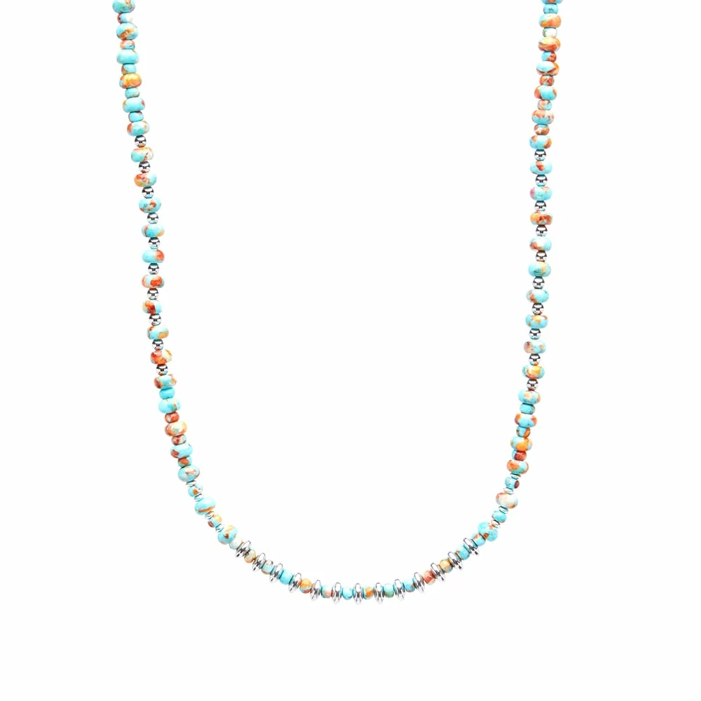 Mikia Marble Beaded Necklace