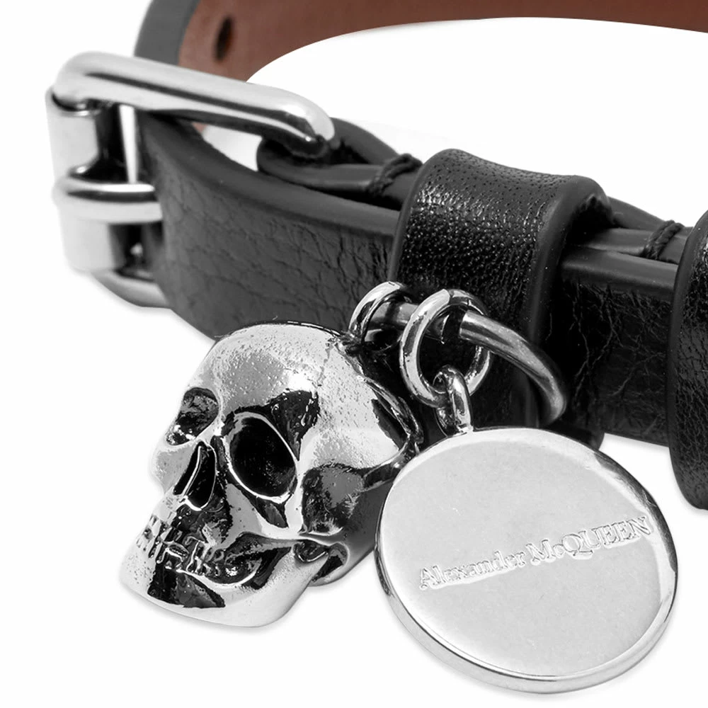 Alexander McQueen Stud Single Wrap Skull Bracelet - Image 2