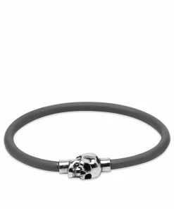 Alexander McQueen Rubber Cord Skull Bracelet