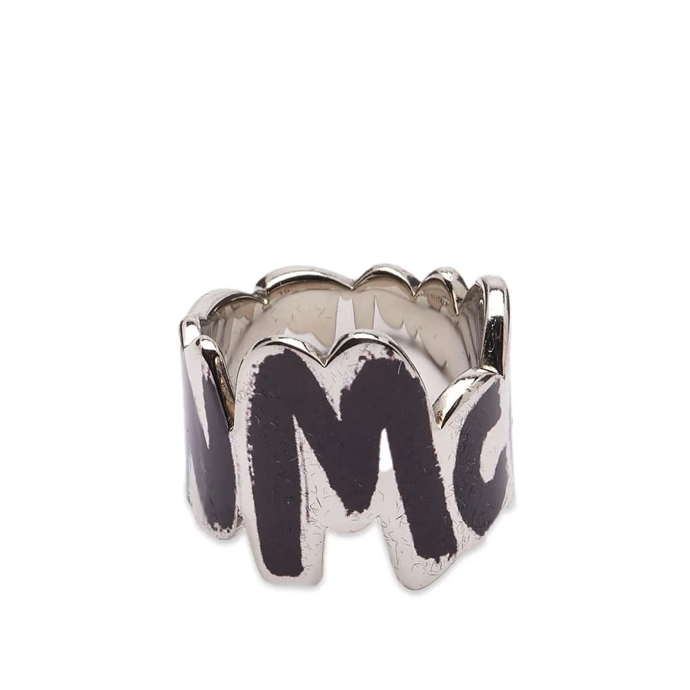 Alexander McQueen Graffitti Logo Ring