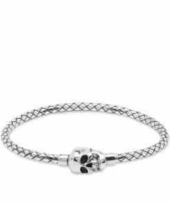 Alexander McQueen Metal Band Skull Bracelet