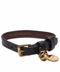 Alexander McQueen Single Wrap Skull Bracelet