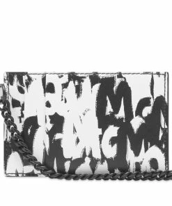 Alexander McQueen All Over Grafitti Logo Chain Card Holder