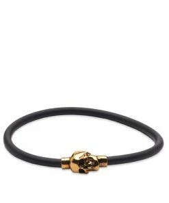 Alexander McQueen Rubber Cord Skull Bracelet