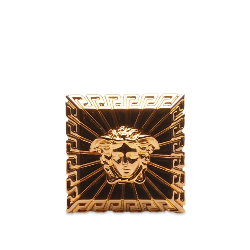 Versace Square Raised Medusa Ring