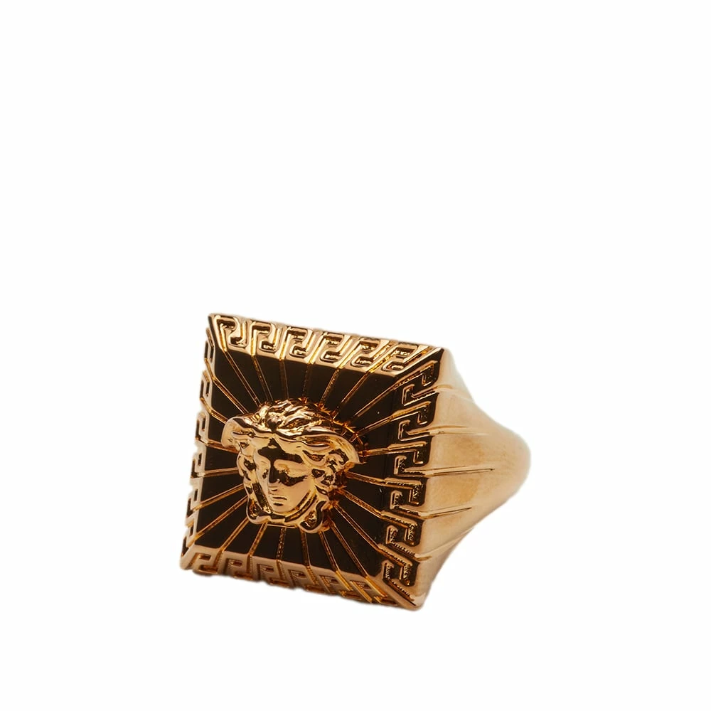 Versace Square Raised Medusa Ring - Image 3