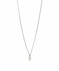 Saint Laurent Slim Pendant Necklace With Small Cross