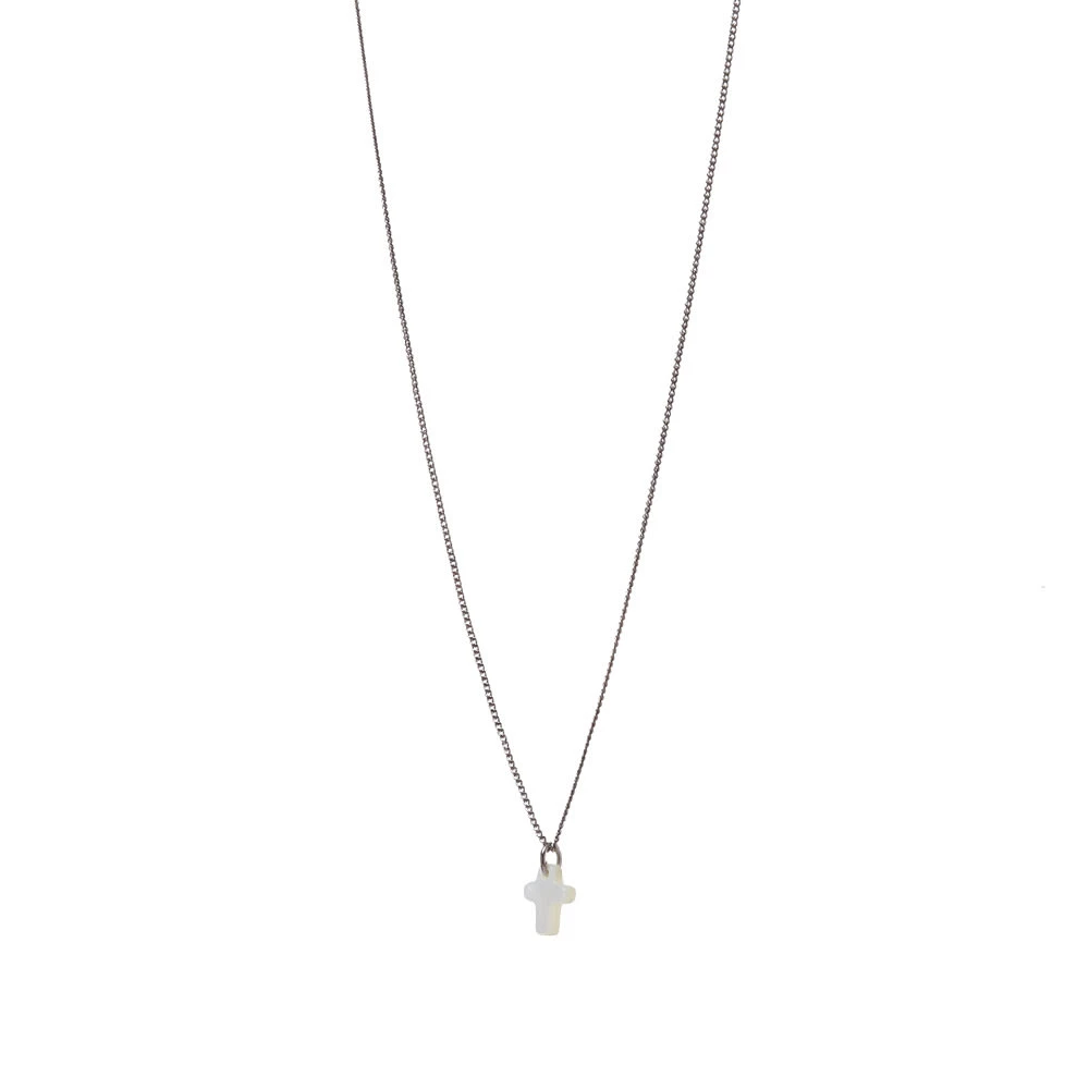 Saint Laurent Slim Pendant Necklace With Small Cross