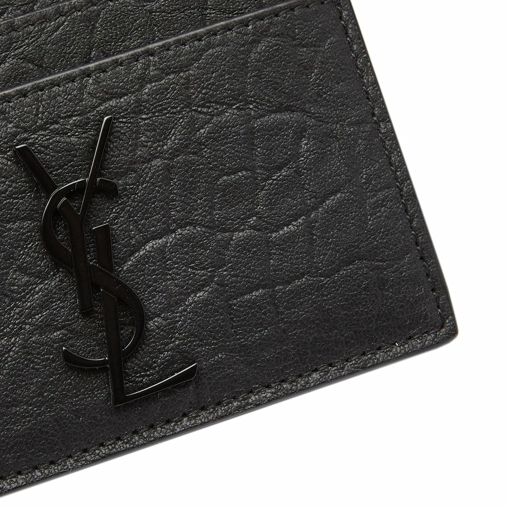 Saint Laurent East West YSL Metal Logo Card Holder - Image 3