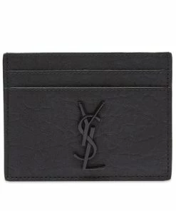 Saint Laurent East West YSL Metal Logo Card Holder