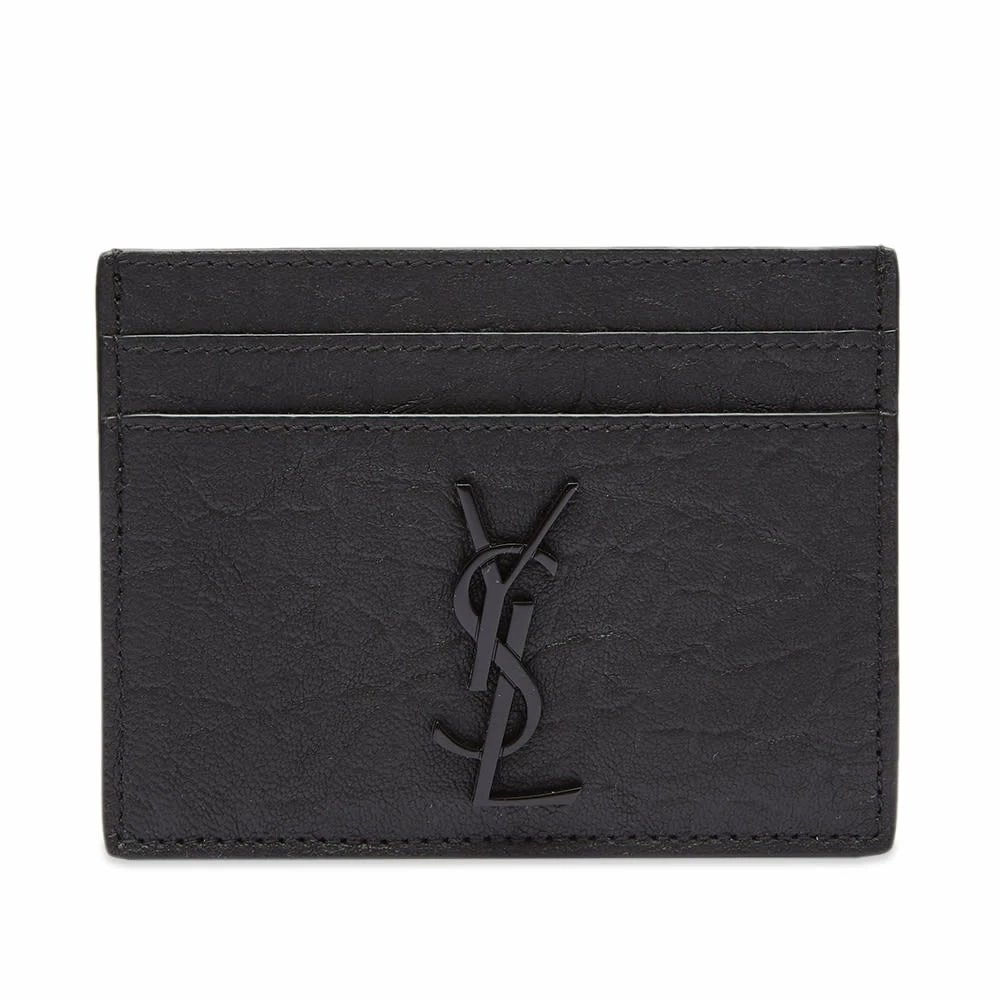 Saint Laurent East West YSL Metal Logo Card Holder