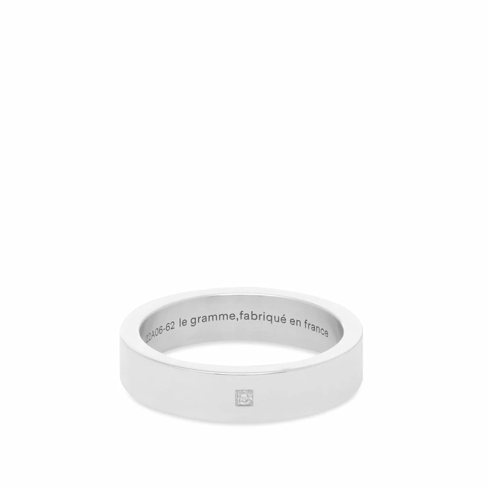 Le Gramme White Diamond Ribbon Ring